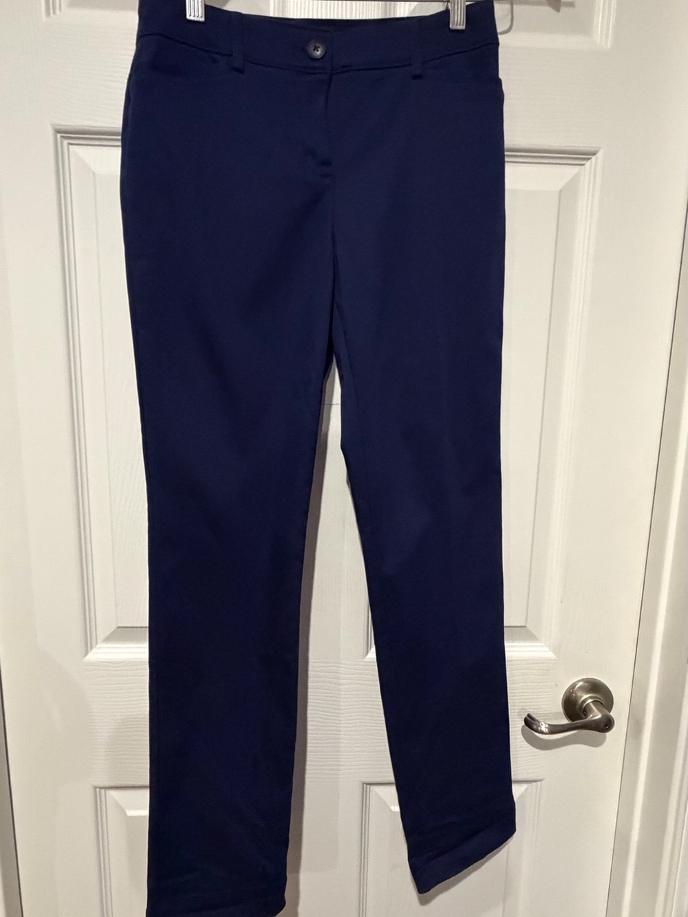 Express Navy Straight-Leg Work Pants